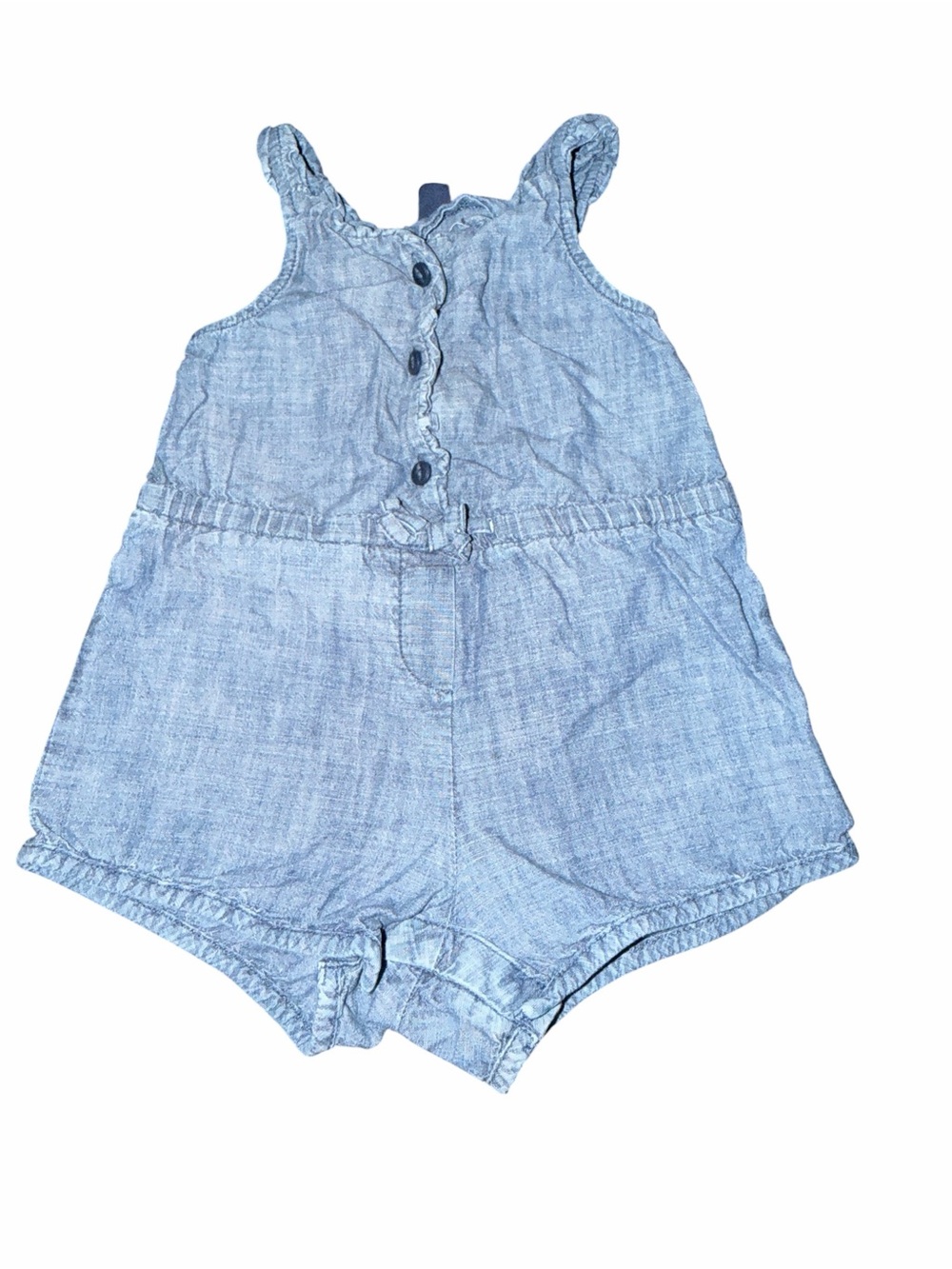 Light Blue Gap Chambray Girls' Romper - Casual Summer
